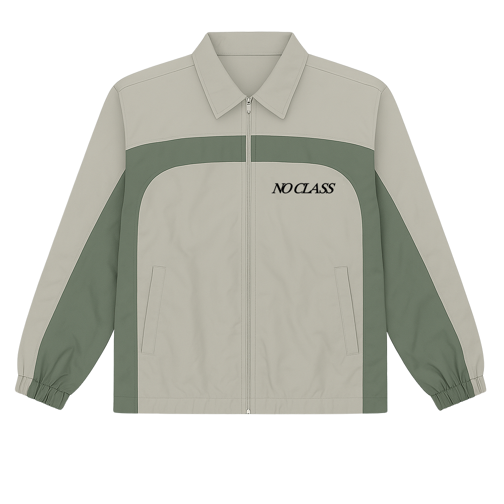 GREY WINDBREAKER TOP