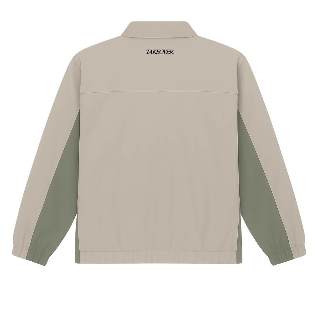 GREY WINDBREAKER TOP
