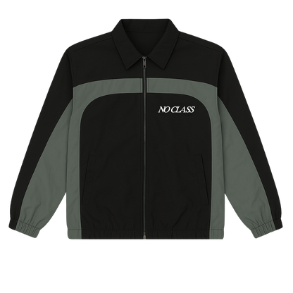 BLACK WINDBREAKER TOP