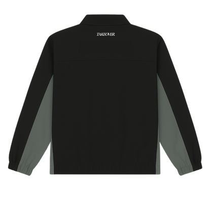 BLACK WINDBREAKER TOP